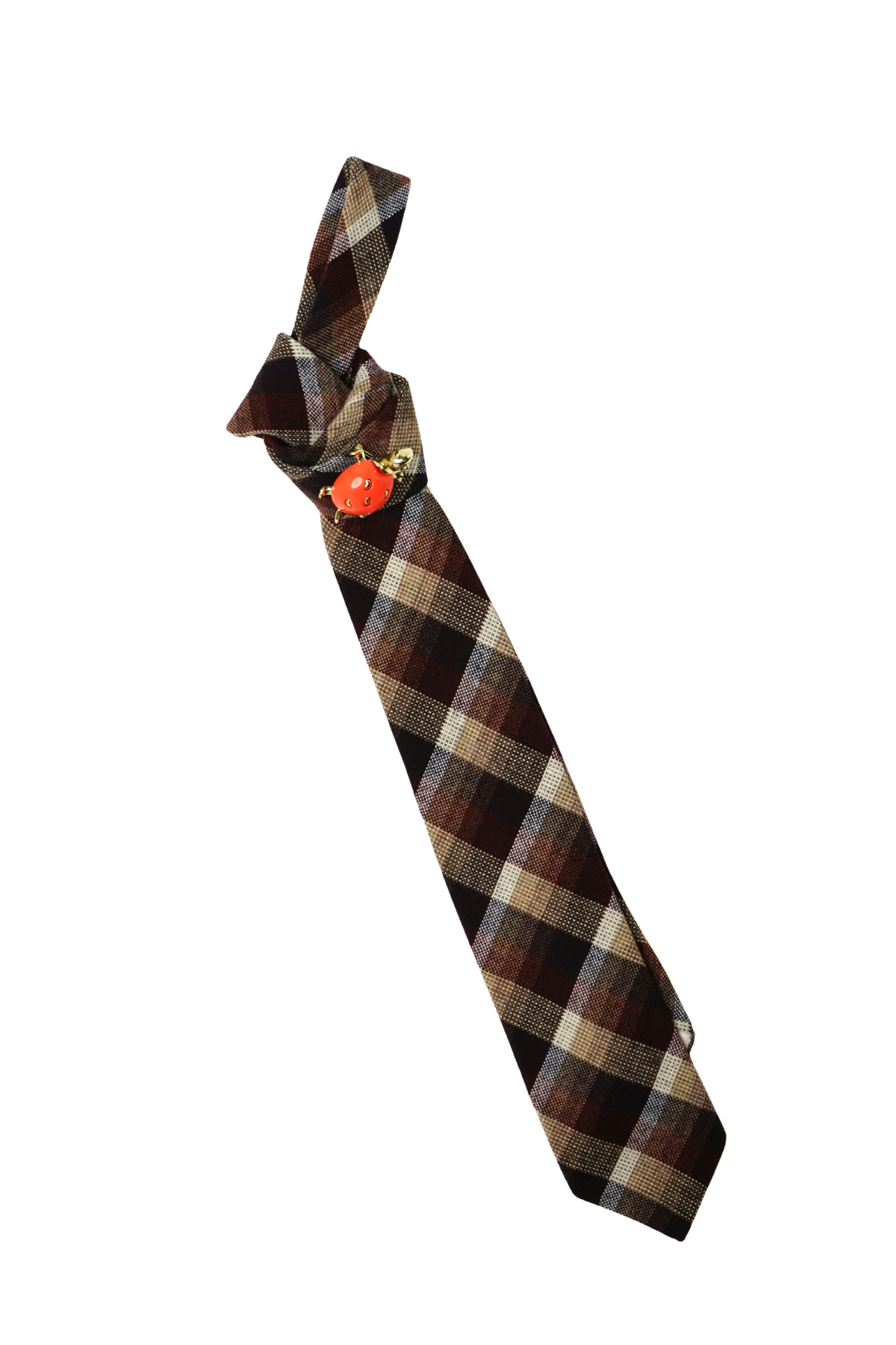 VINTAGE TIE |woolcrofter brown plaid