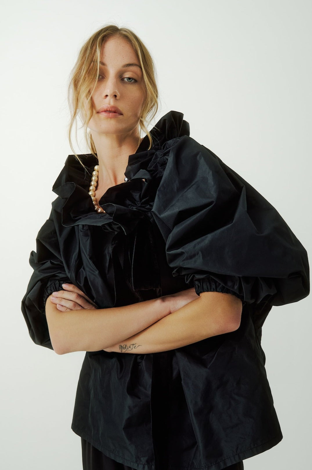 BEAUTIFUL MESS | black taffeta