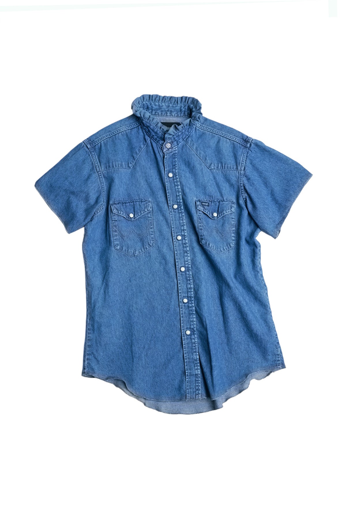 WILLIE| ruffle neck denim