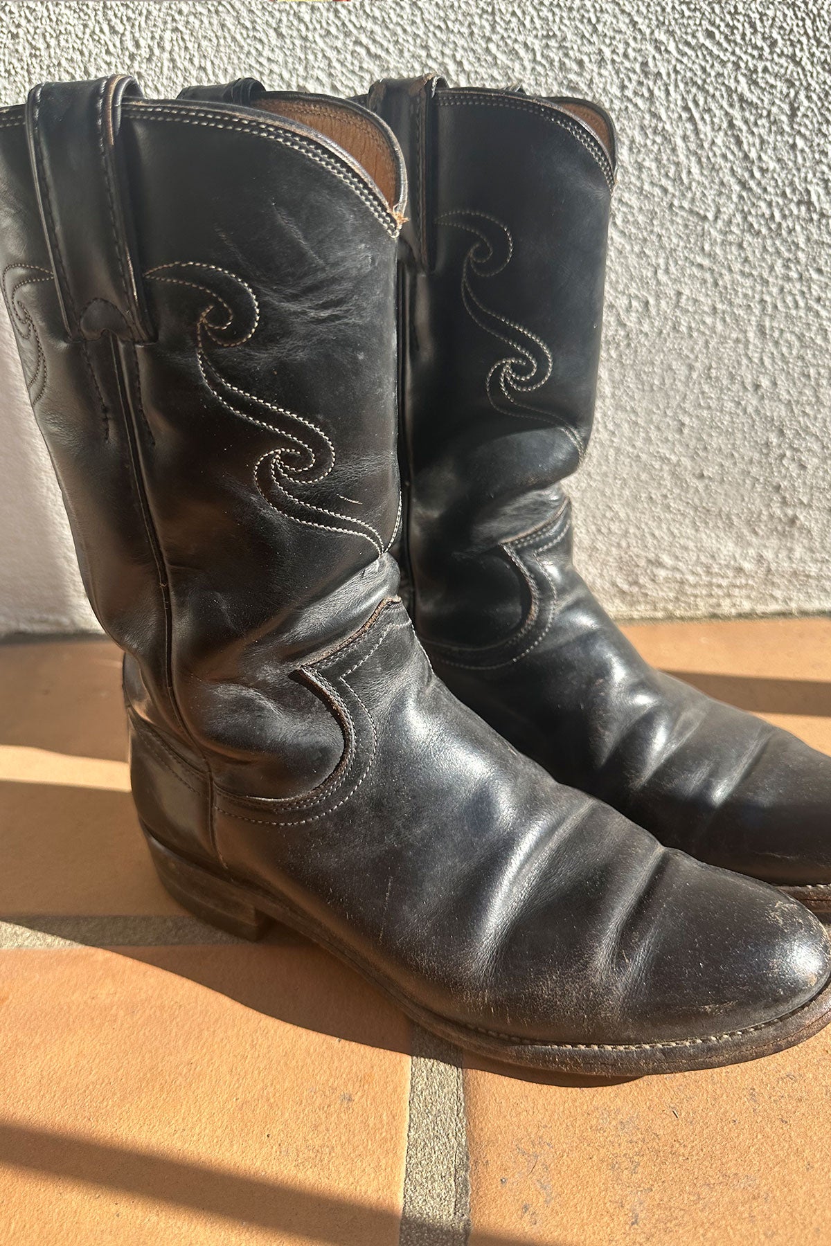 VINTAGE JUSTIN ROPER BOOTS | black