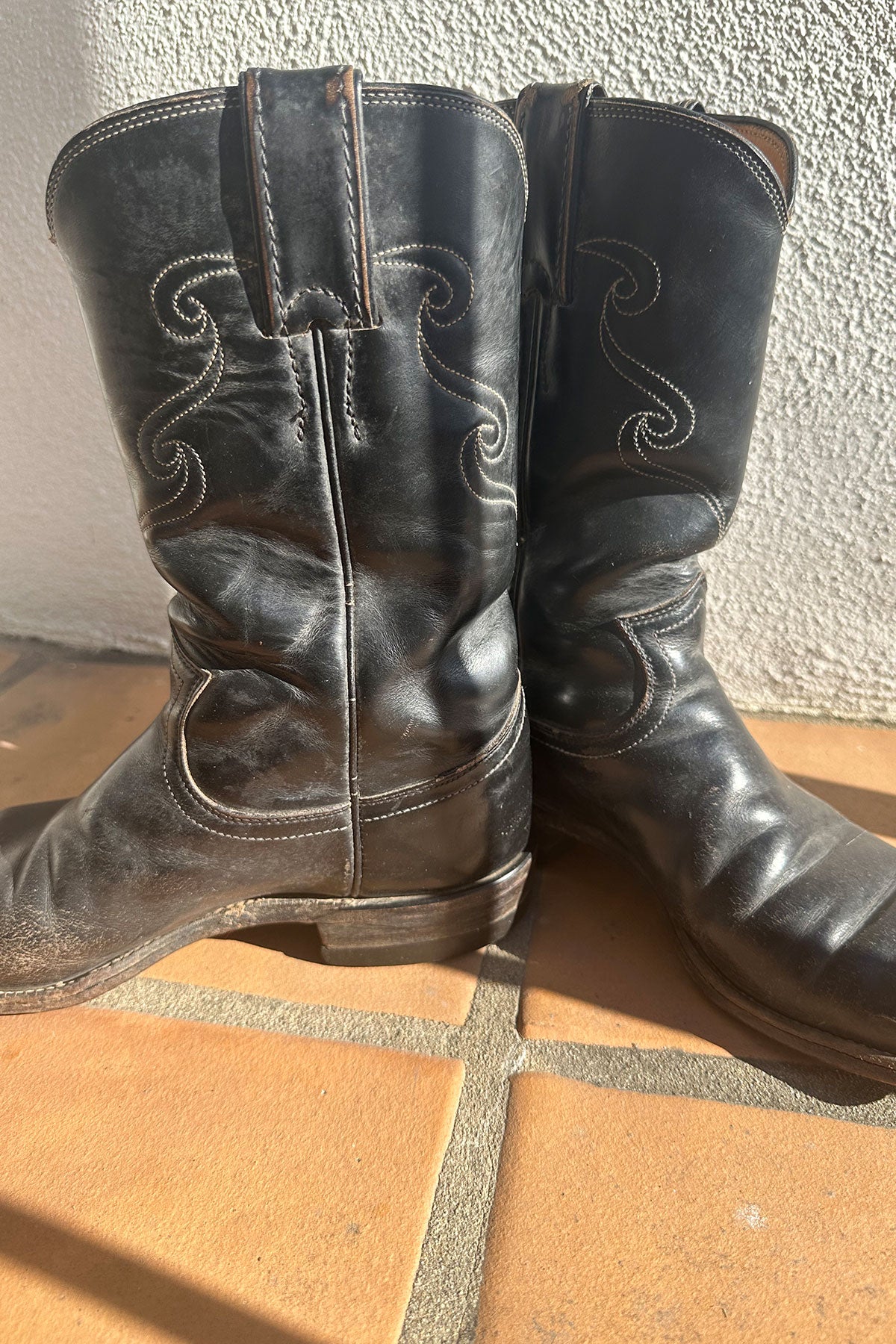 VINTAGE JUSTIN ROPER BOOTS | black