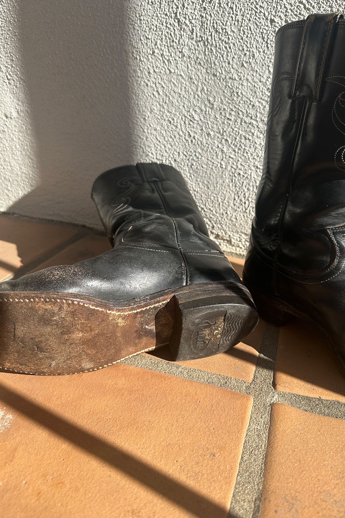 VINTAGE JUSTIN ROPER BOOTS | black
