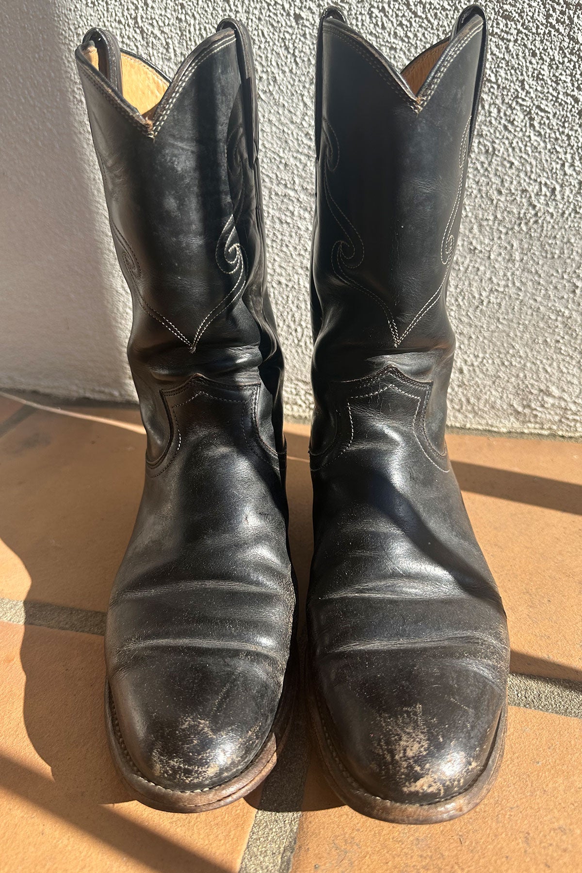 VINTAGE JUSTIN ROPER BOOTS | black