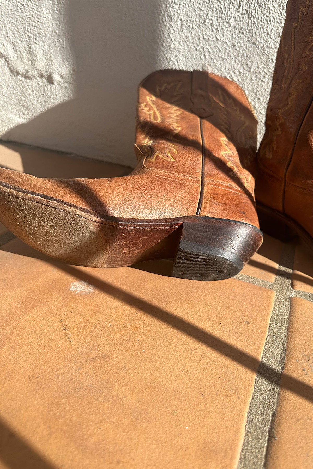 VINTAGE OLD WEST BOOTS | caramel