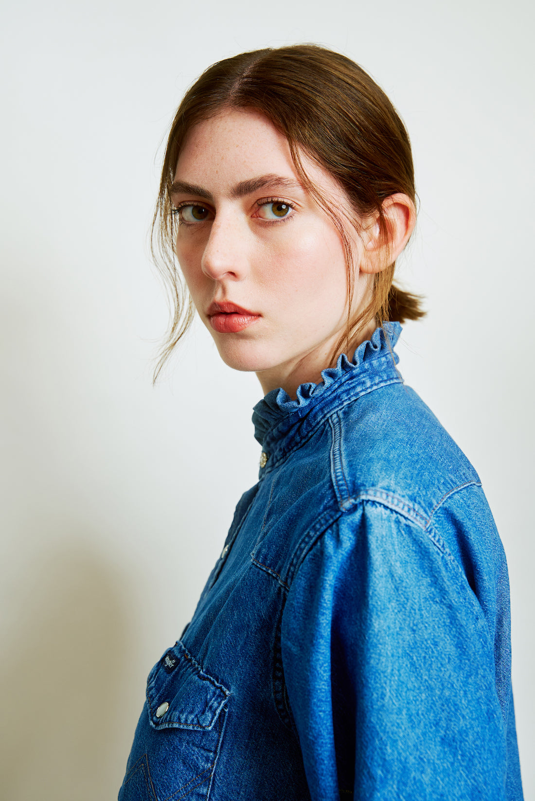 WILLIE| ruffle neck denim #1