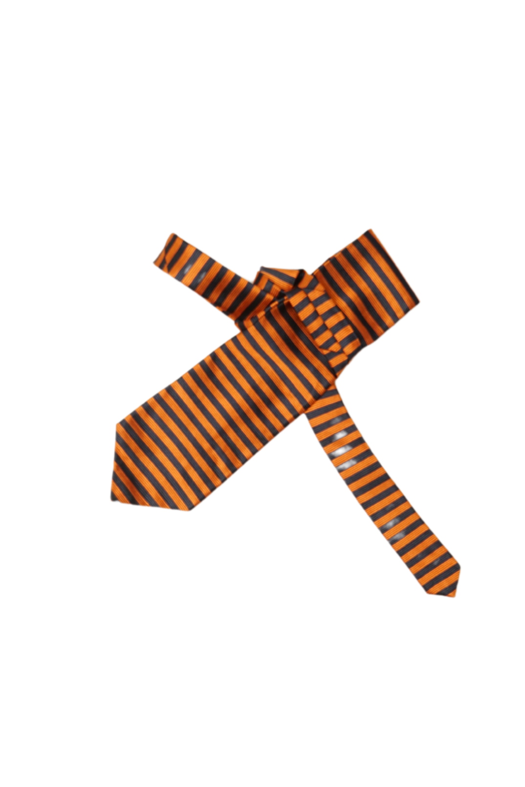 VINTAGE TIE | pierre cardin orange navy stripe