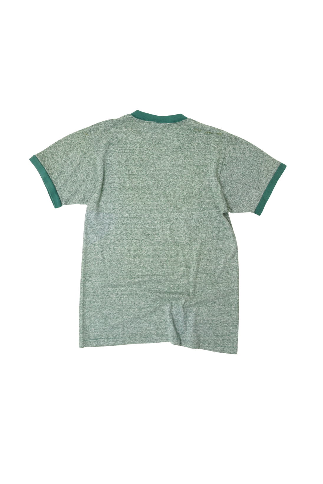 VINTAGE TEE | plain green ringer
