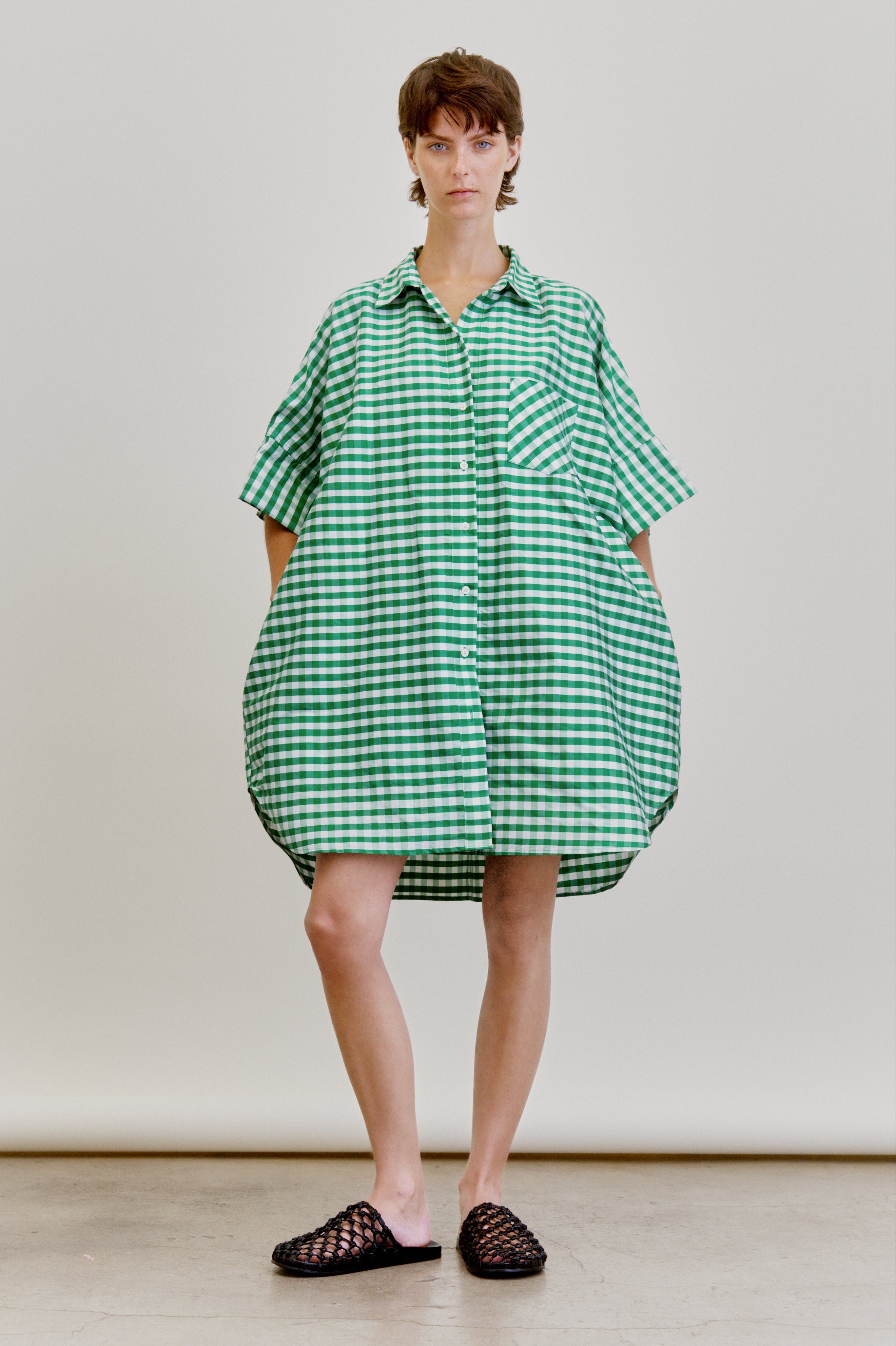 BELLINI DRESS | gingham taffeta