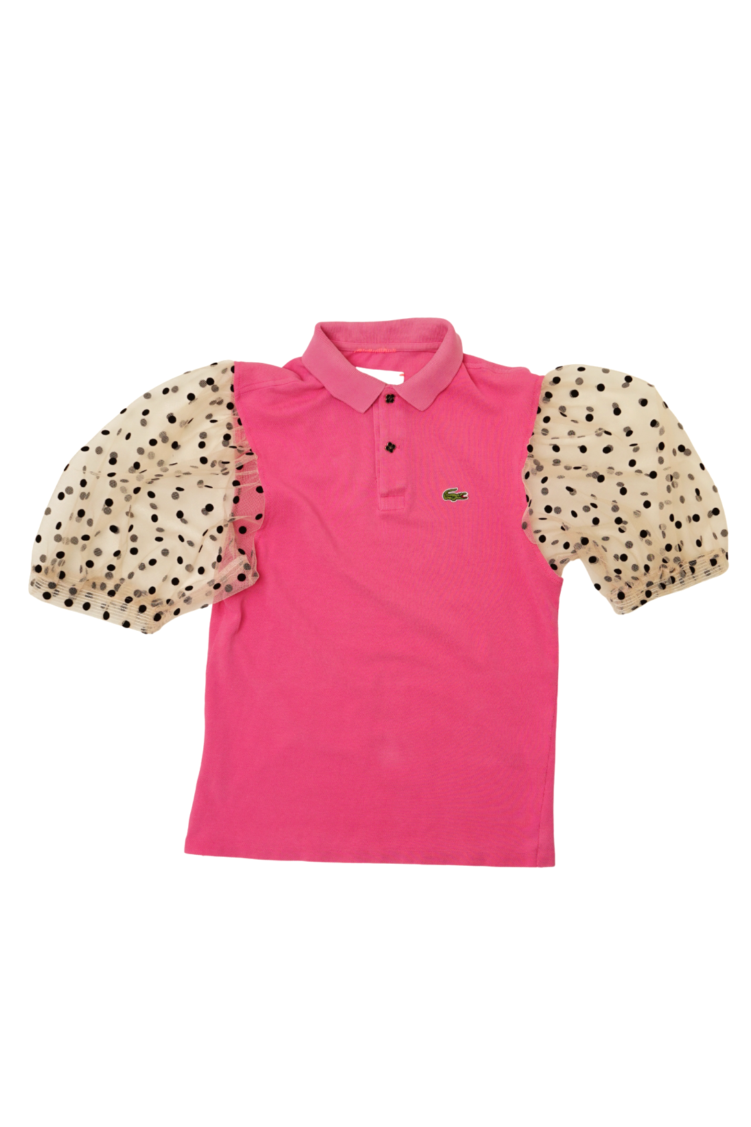 LE POLO | hot pink w/ mesh dots