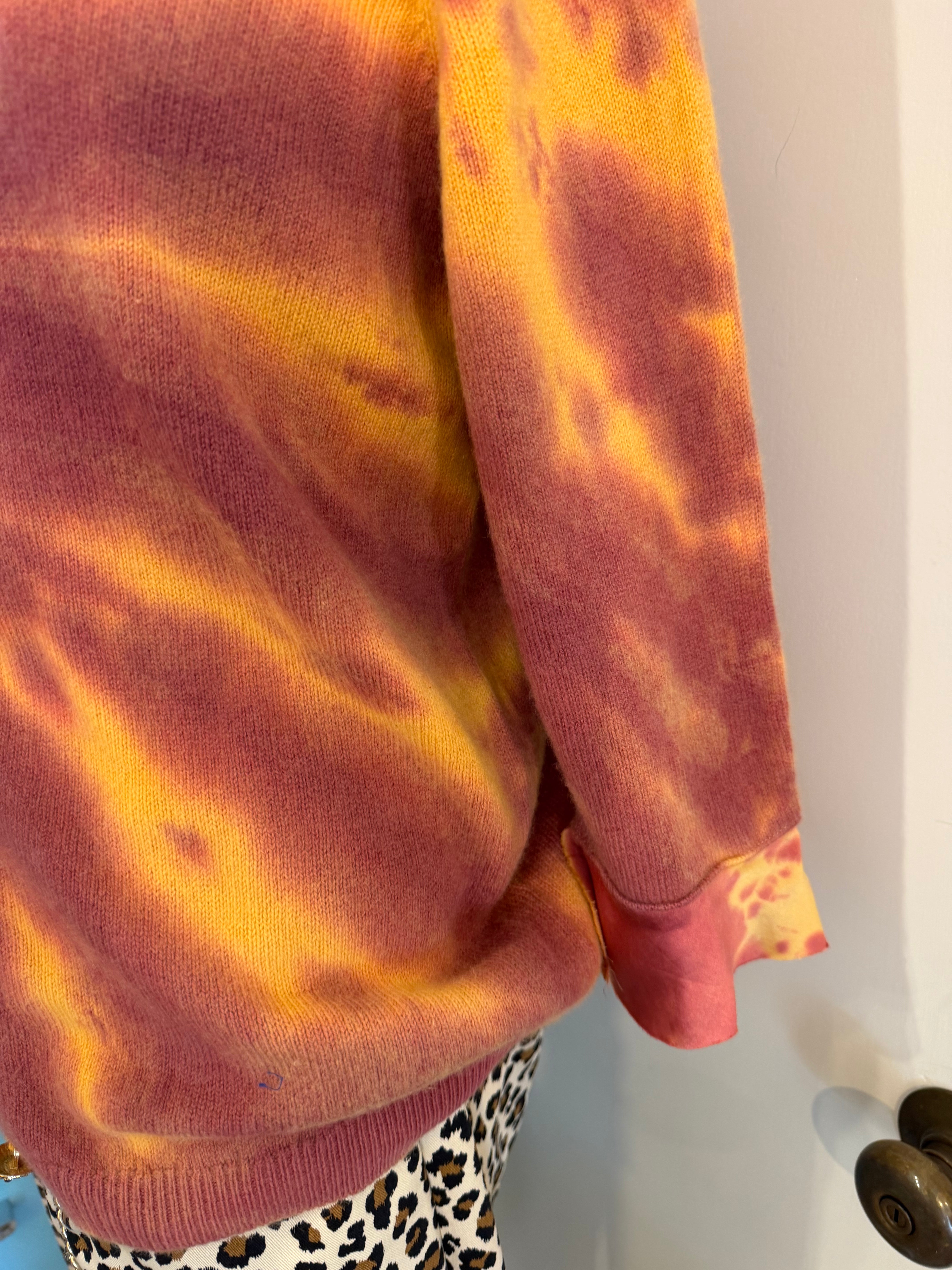 SQUIRT | rust gold tie dye sweater