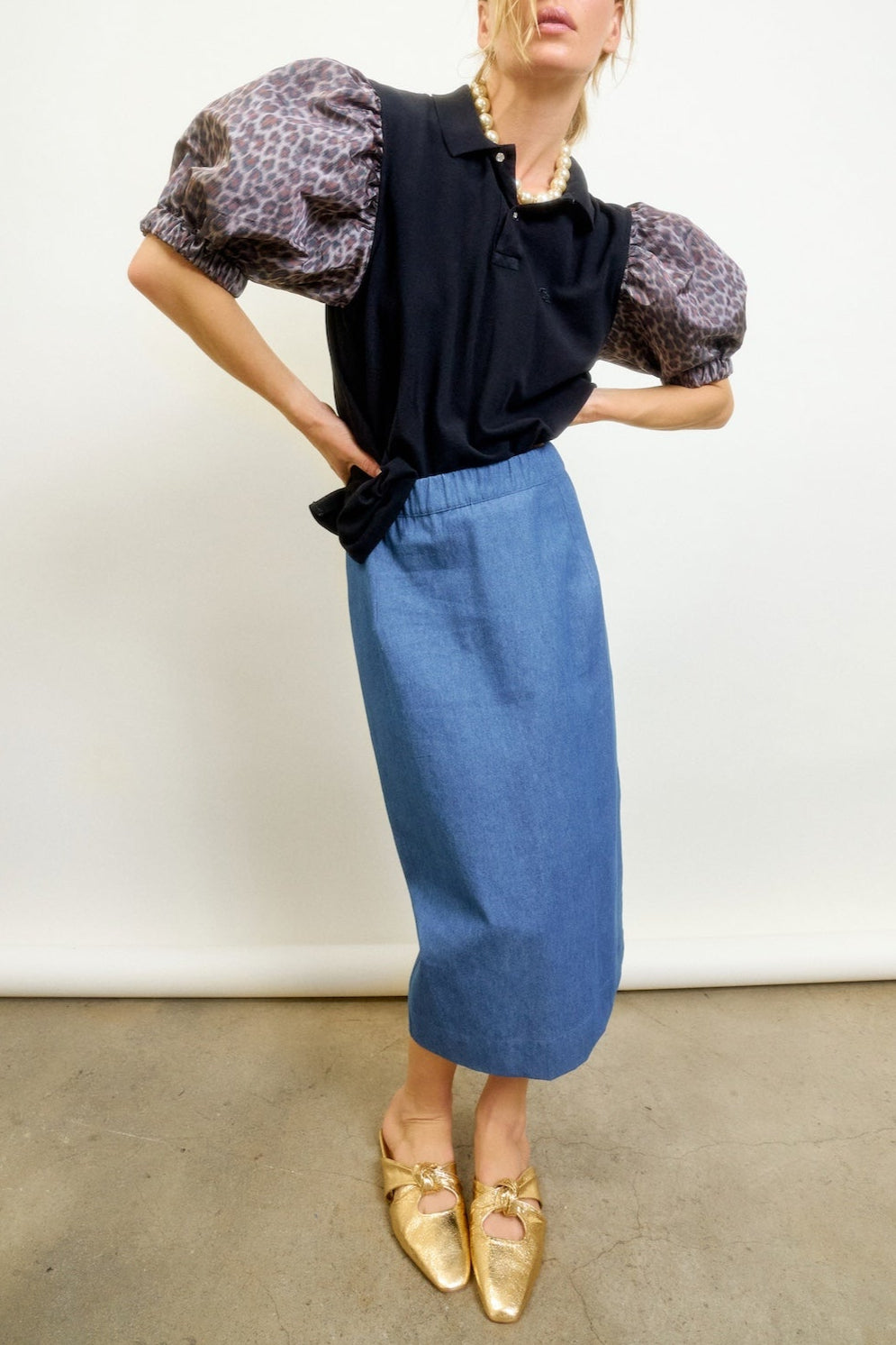 LE PENCIL | washed denim