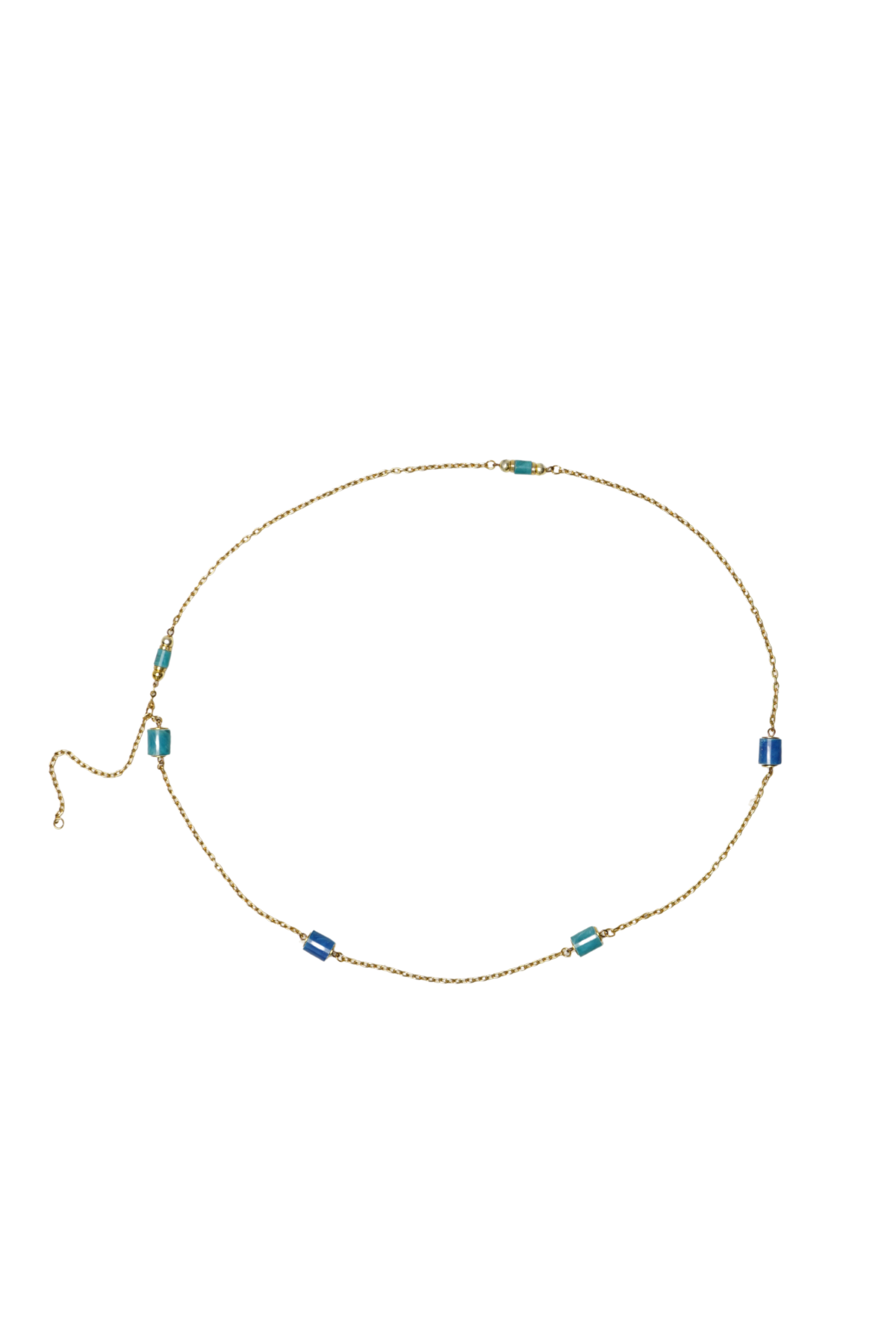 CHAIN BELT | turquoise beaded skinny chain