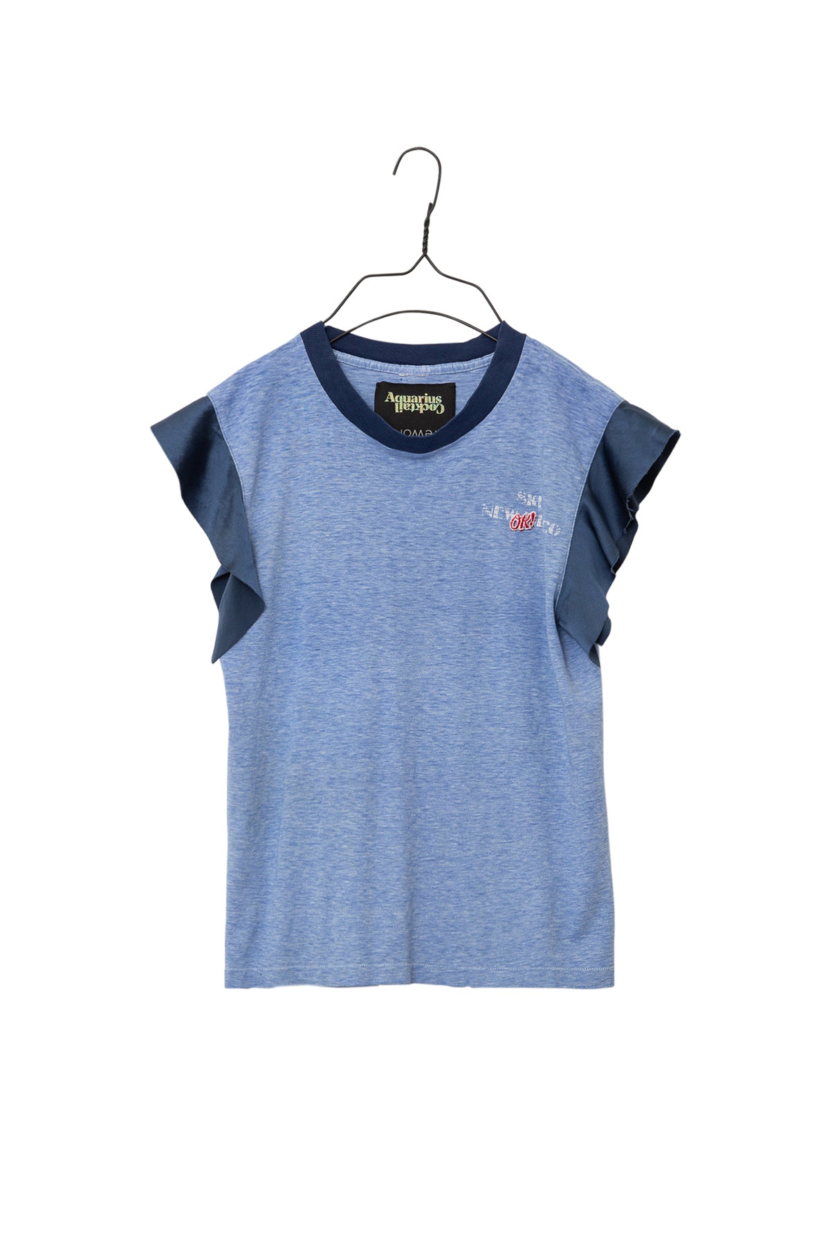 Aquarius-Cocktail-sally-vintage-rework-tshirt-blue