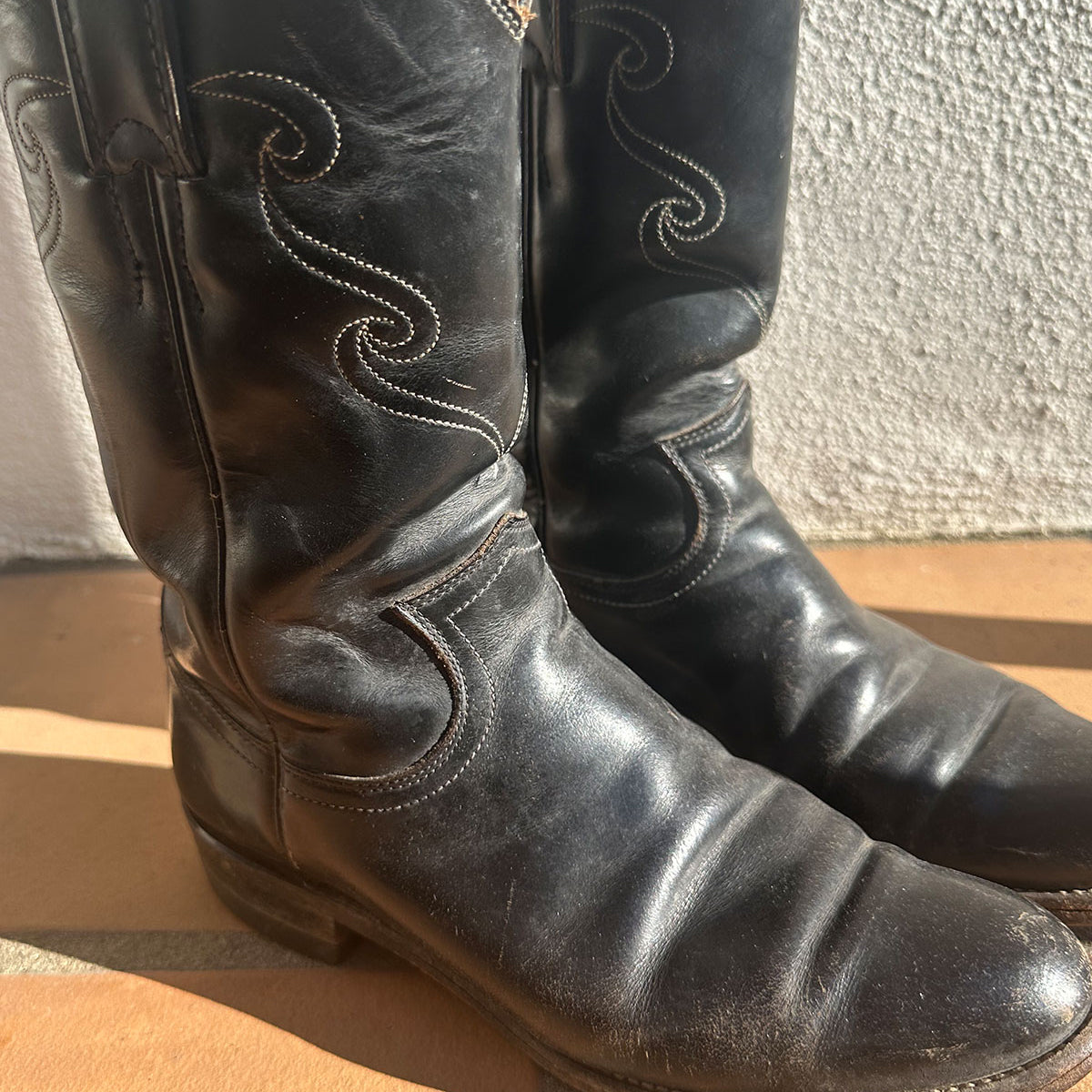 JUSTIN vintage 90s roper western boots 1990s Oxblood Justin main image 2
