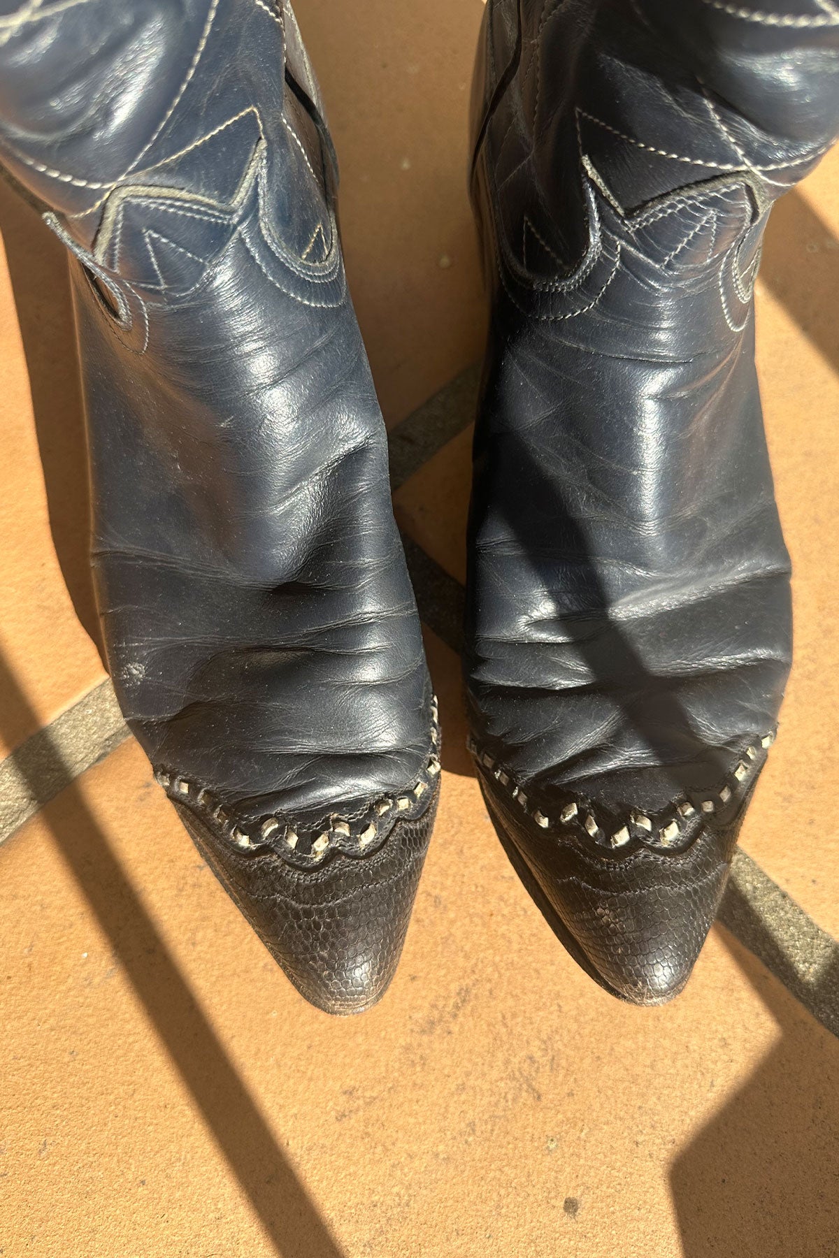 VINTAGE TONY LAMA COWBOY BOOTS | emilia teju w/ lizard tip