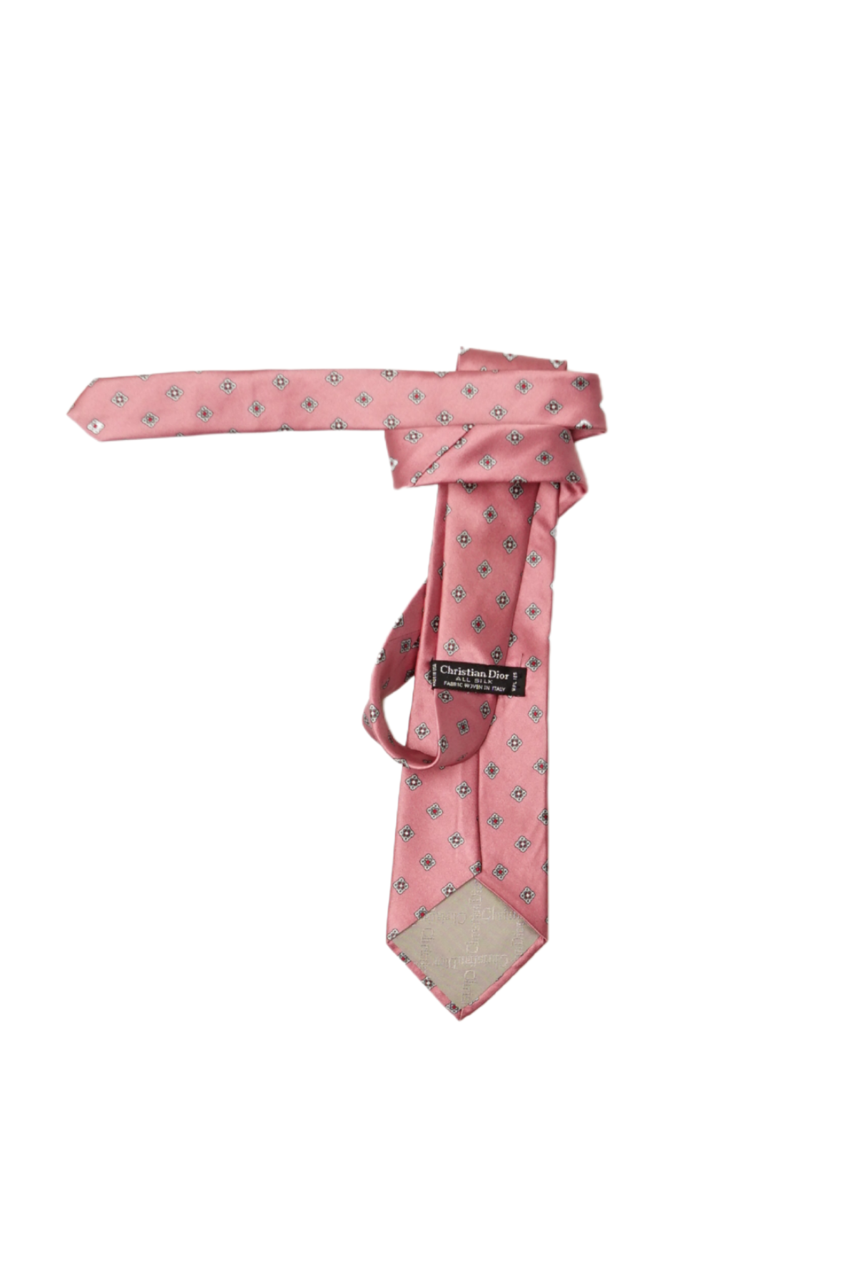 VINTAGE TIE | dior pink diamond floral