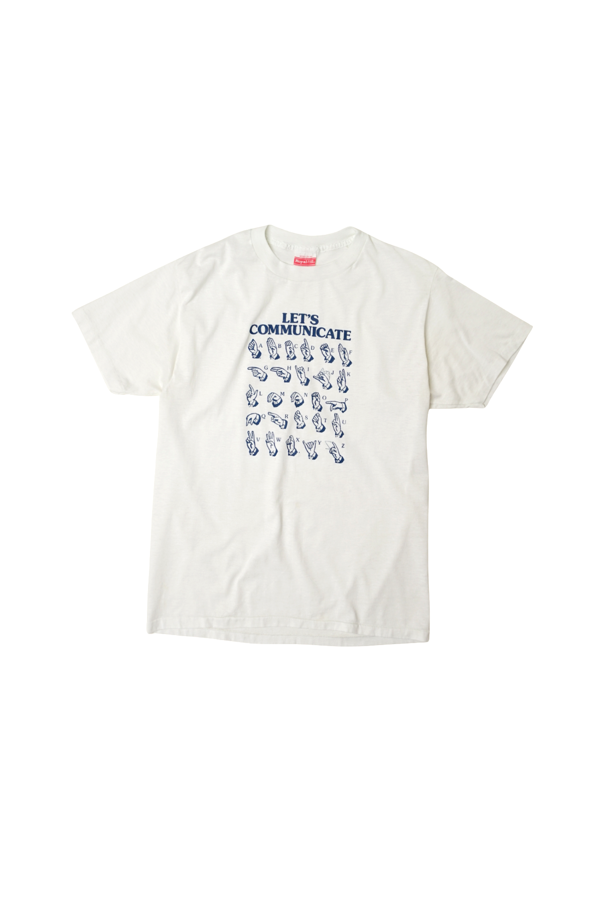 VINTAGE TEE | sign language alphabet