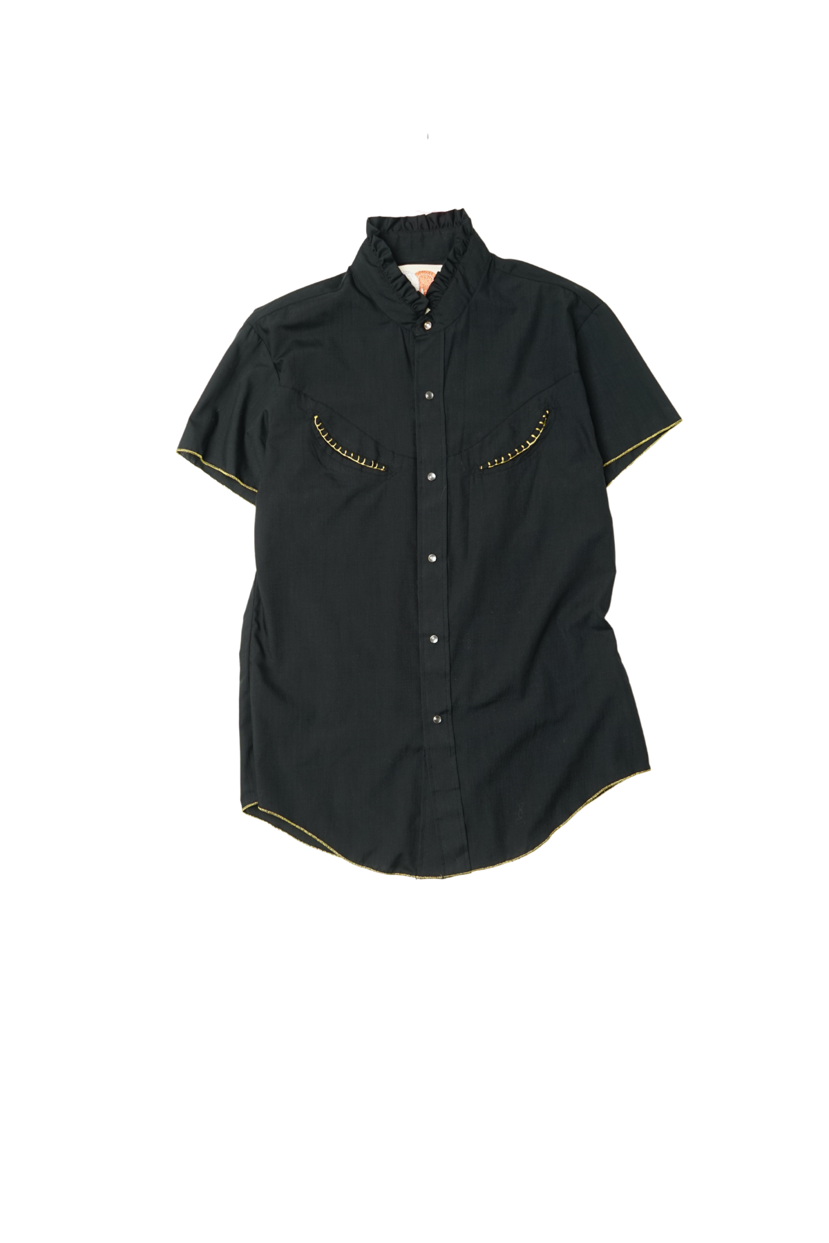 WILLIE| ruffle neck black