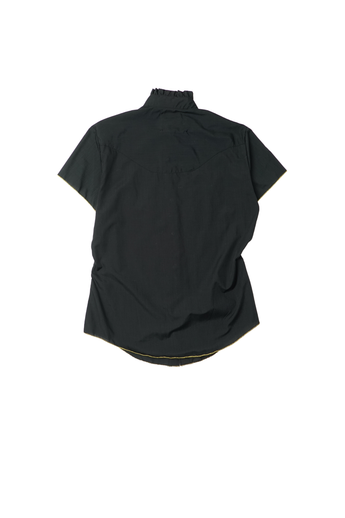 WILLIE| ruffle neck black