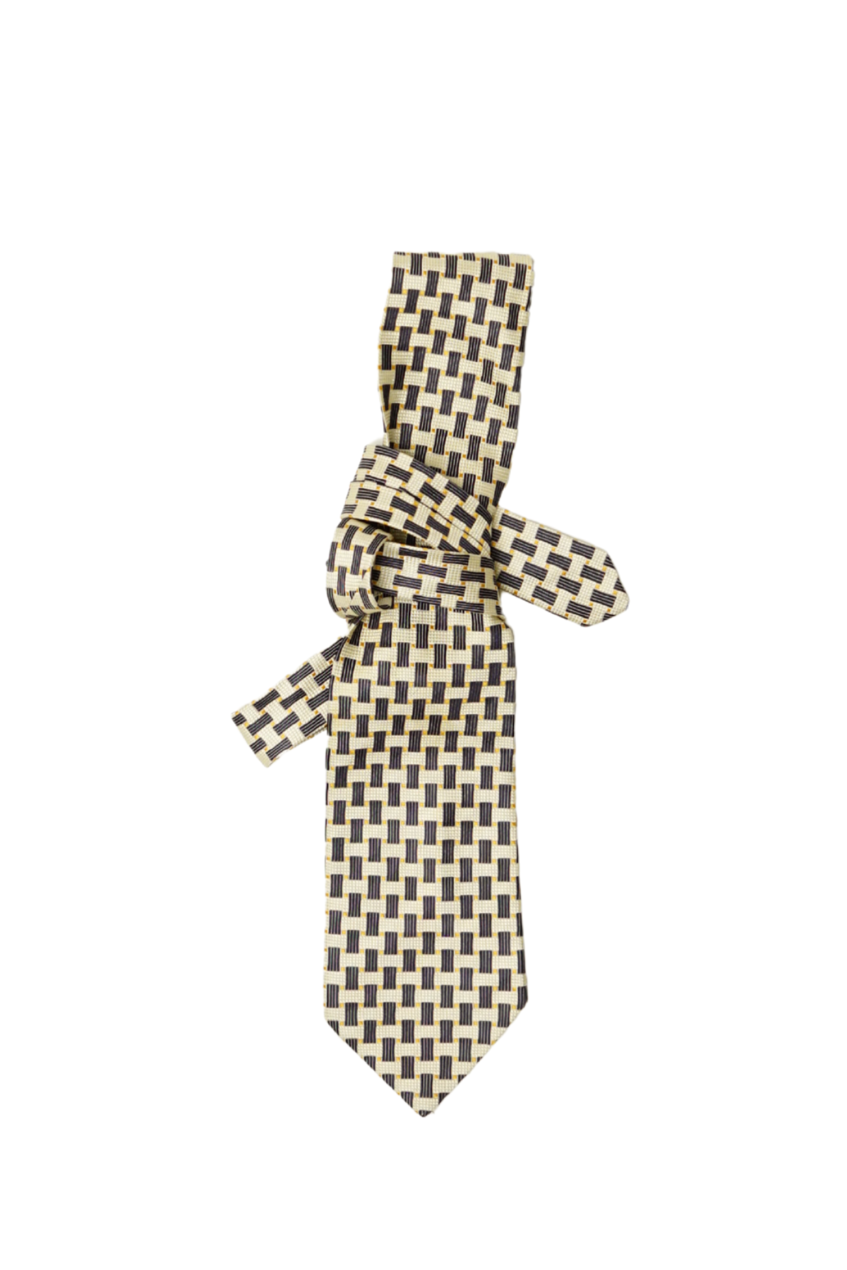 VINTAGE TIE | lanvin ivory basketweave