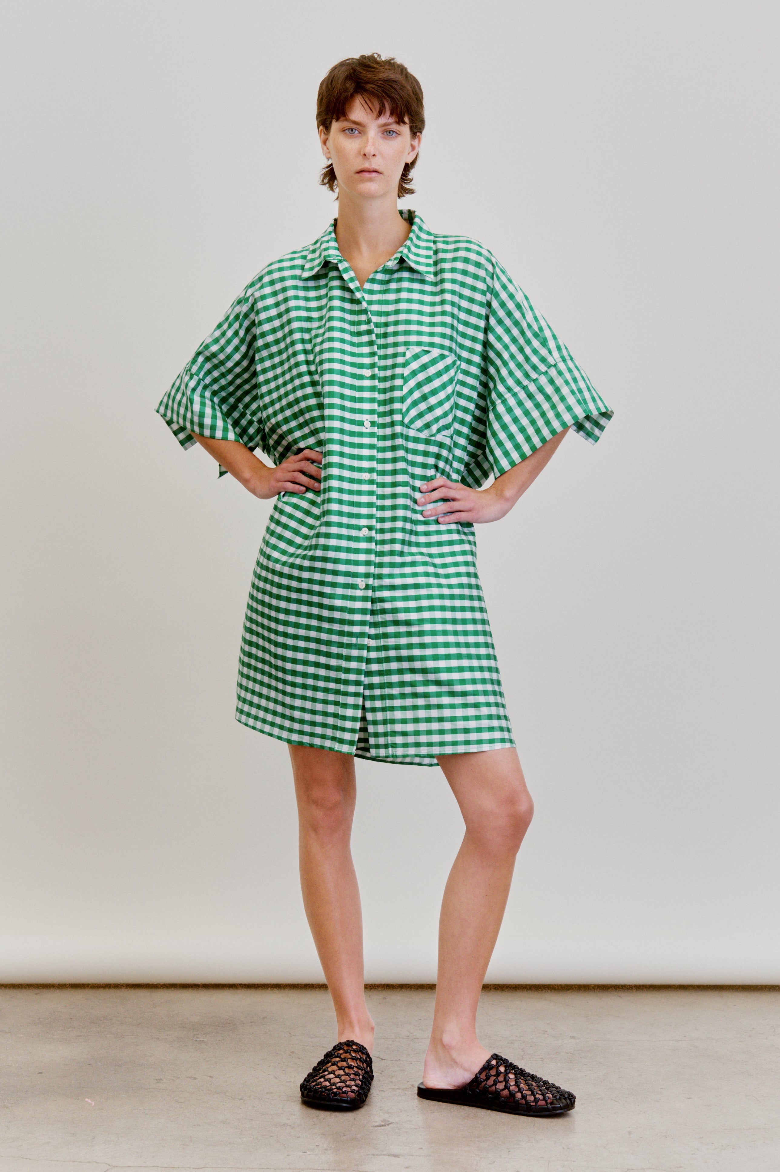 BELLINI DRESS | gingham taffeta
