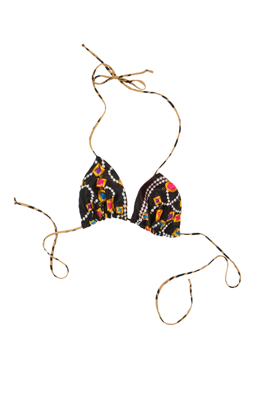 GIGI | bikini top black pearls