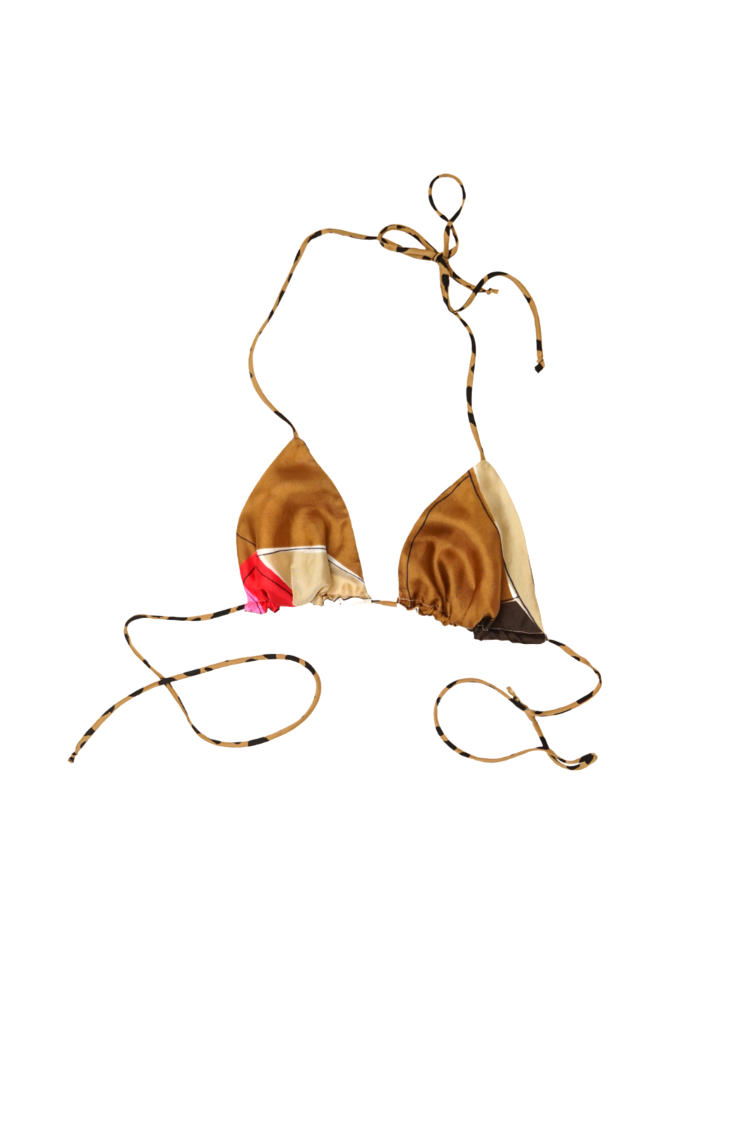 GIGI | bikini top brown geo