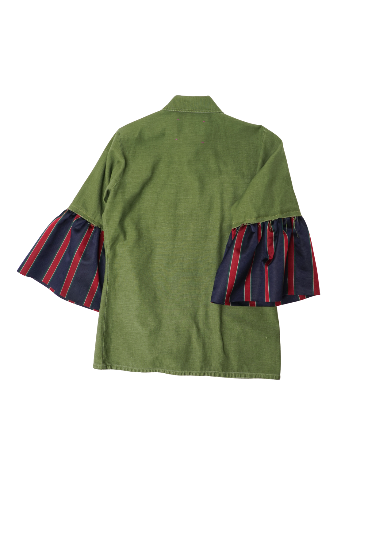 HOOPER | army green w/ silk tie stripe