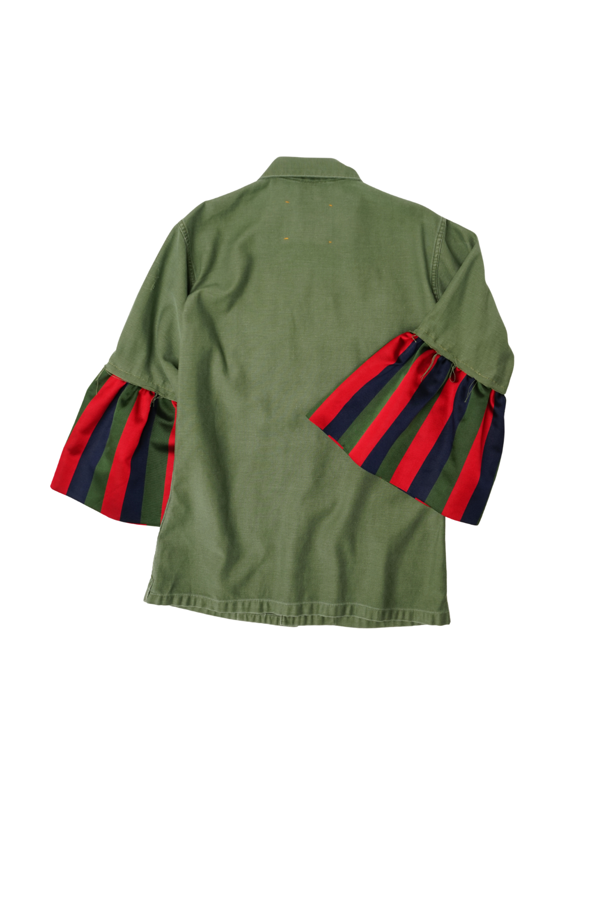 HOOPER | army green w/ silk tie stripe