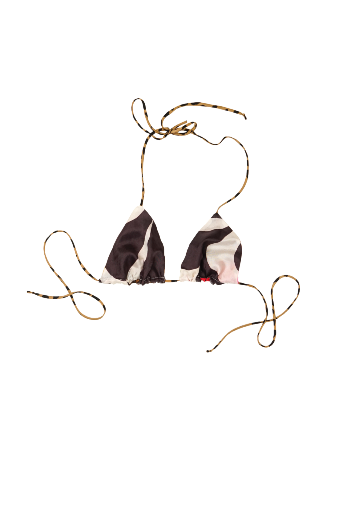 GIGI | bikini top brown geo