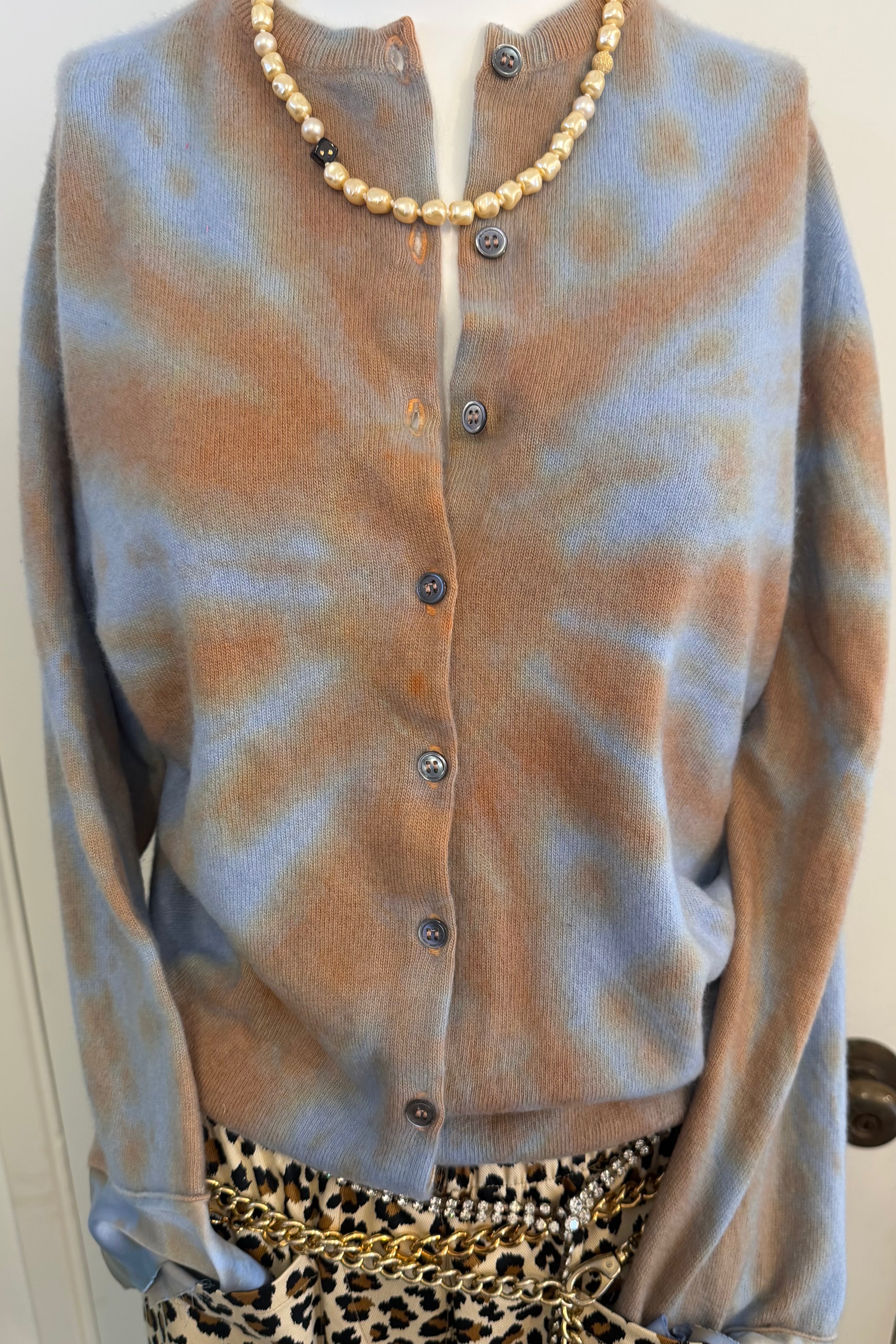 SQUIRT | blue brown tie dye sweater