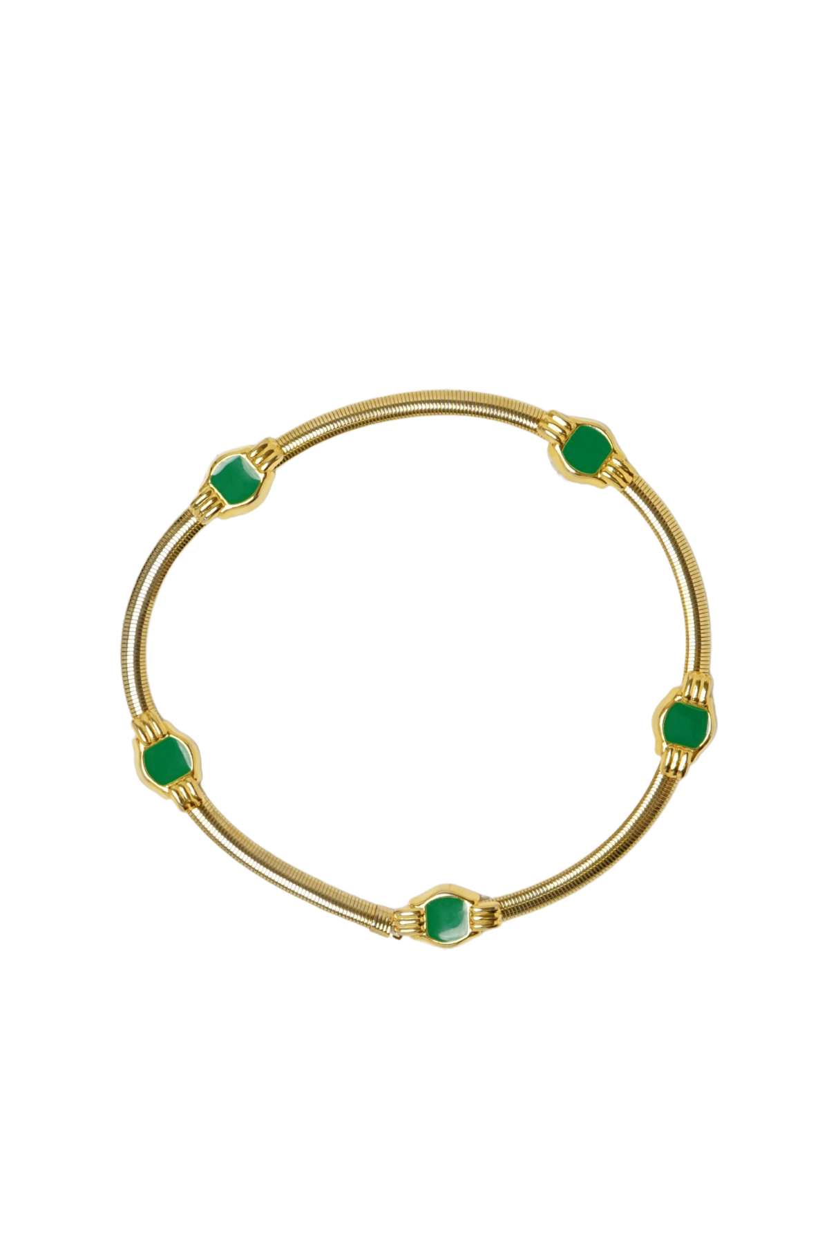 CHAIN BELT |  green gem serpentine