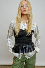 VIVI | cream w/ black polkadot